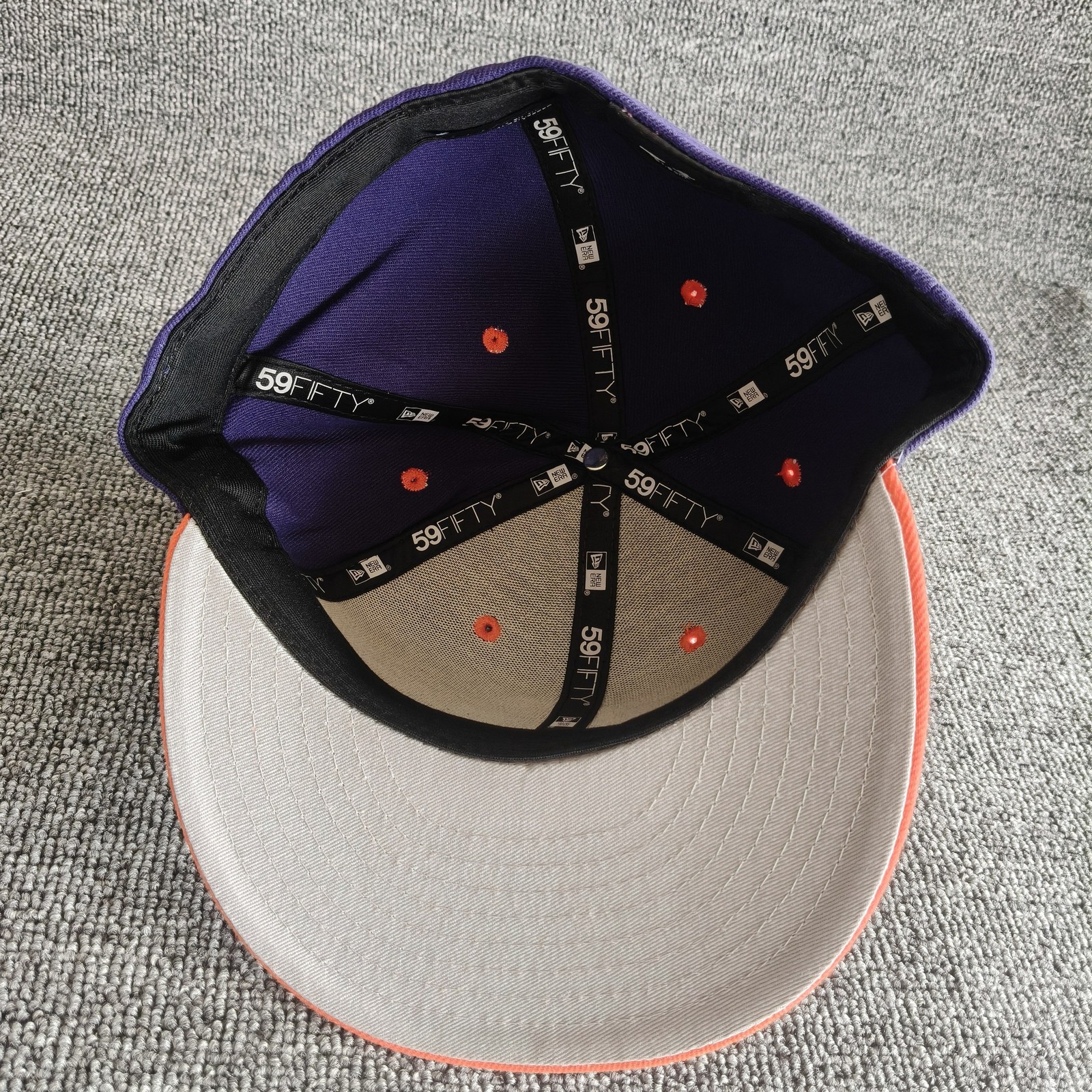 New Era Clemson Tigers 59FIFTY Fitted Purple Orange Hat 7 3 4