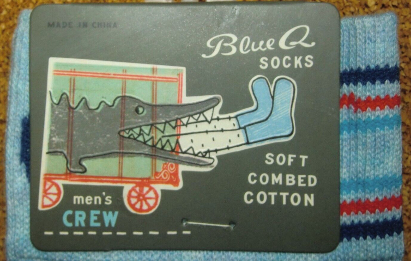 Blue Q Men’s Funny Novelty Crew Socks, One More Episode – Men’s shoe size 7-12