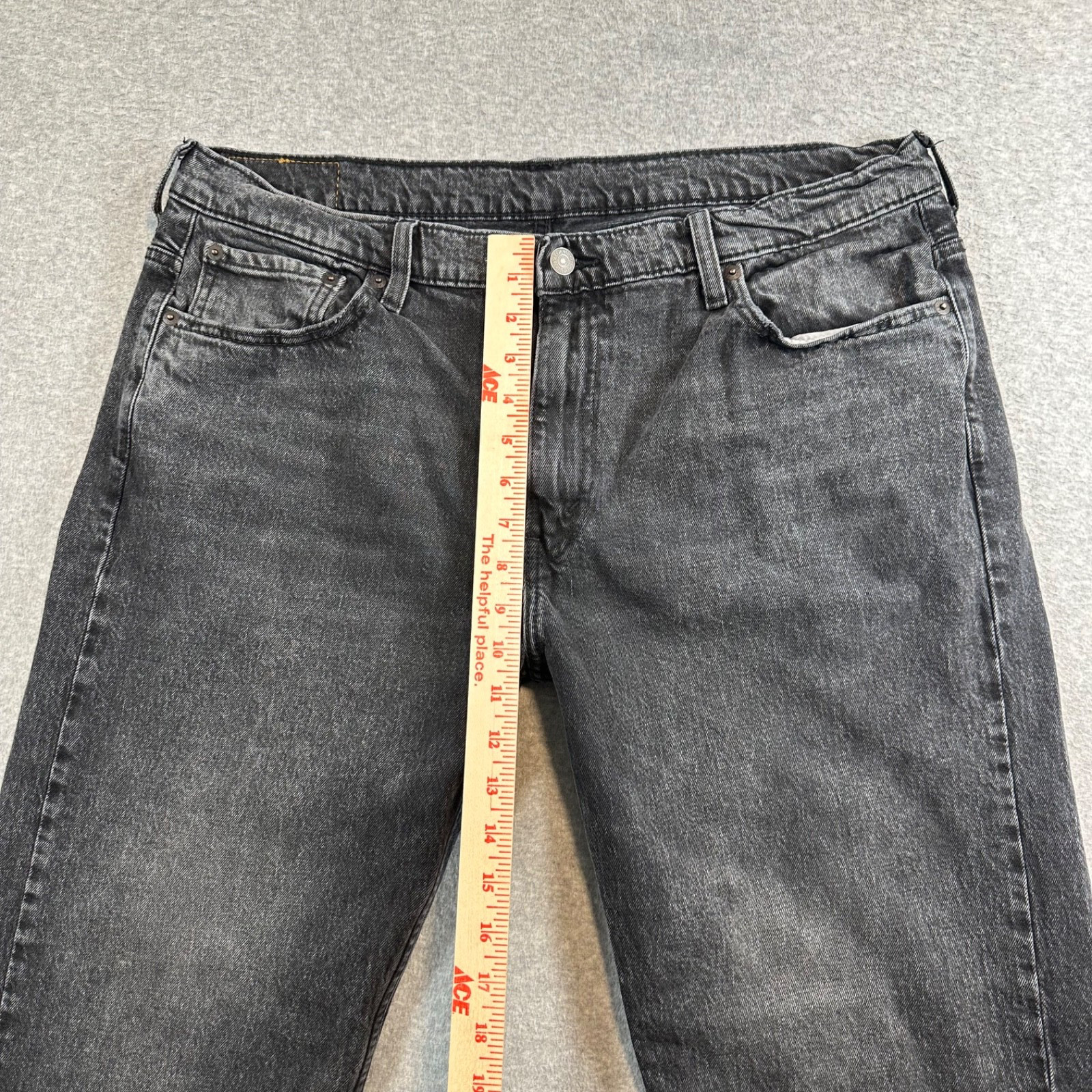 Levi’s 569 Men’s Size 36Wx32L Loose Straight Black Denim Jeans Stretch