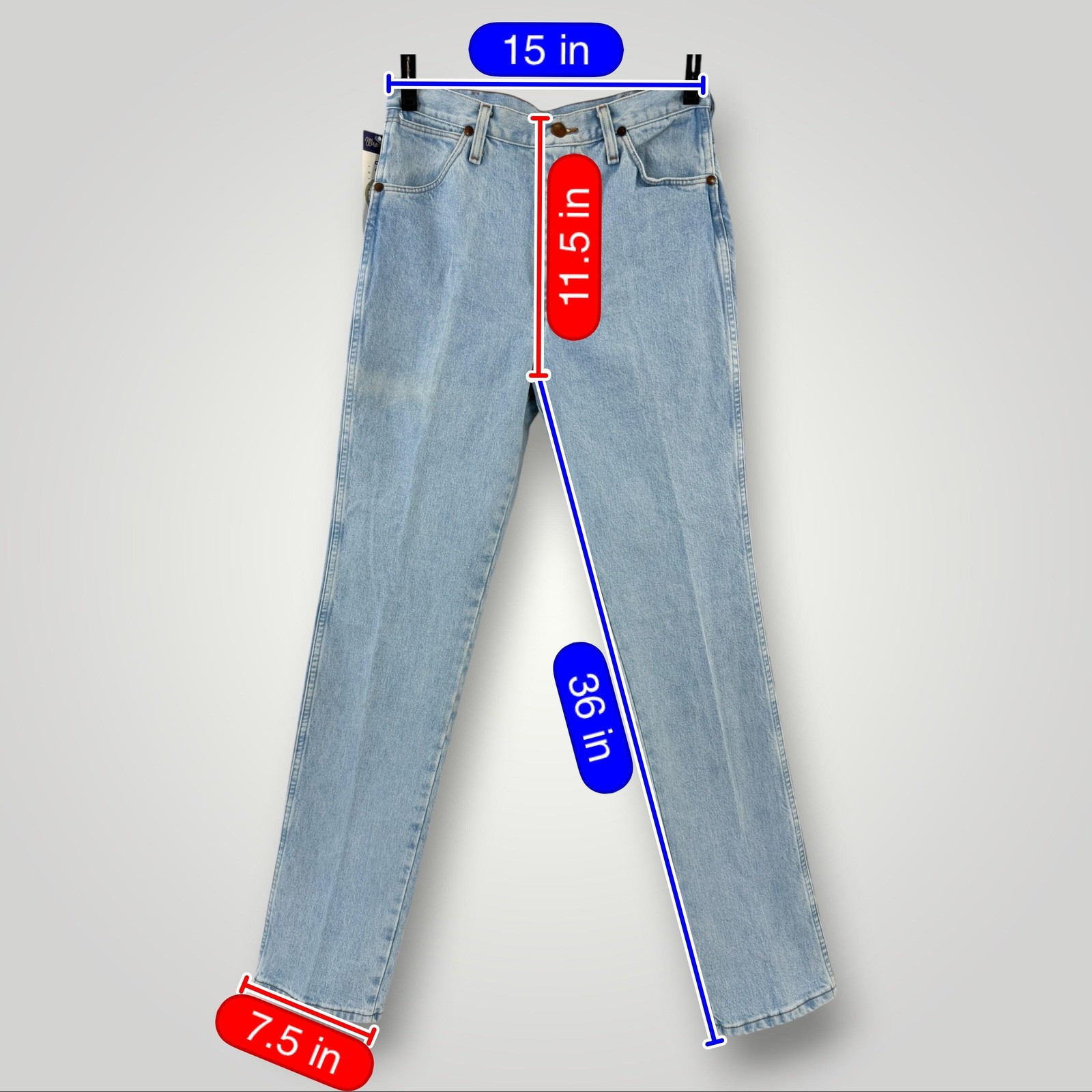 NEW Wrangler 936GBH Cowboy Cut Slim Fit Jeans Mens 31×36 (fits 30×36) Light Wash