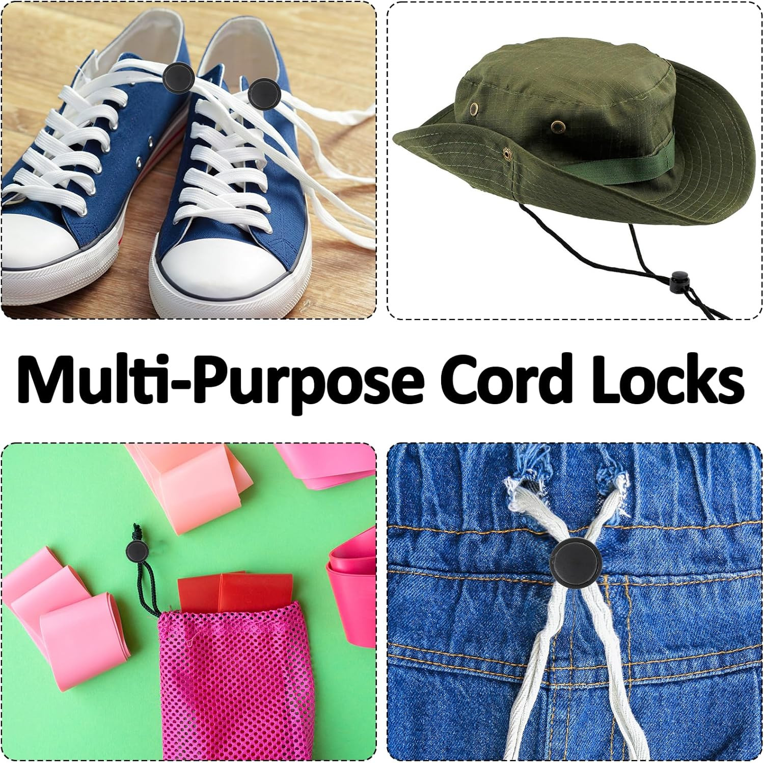 10 Pcs Elastic Shoe Lace Locks for Drawstrings – Secure & Easy to Use