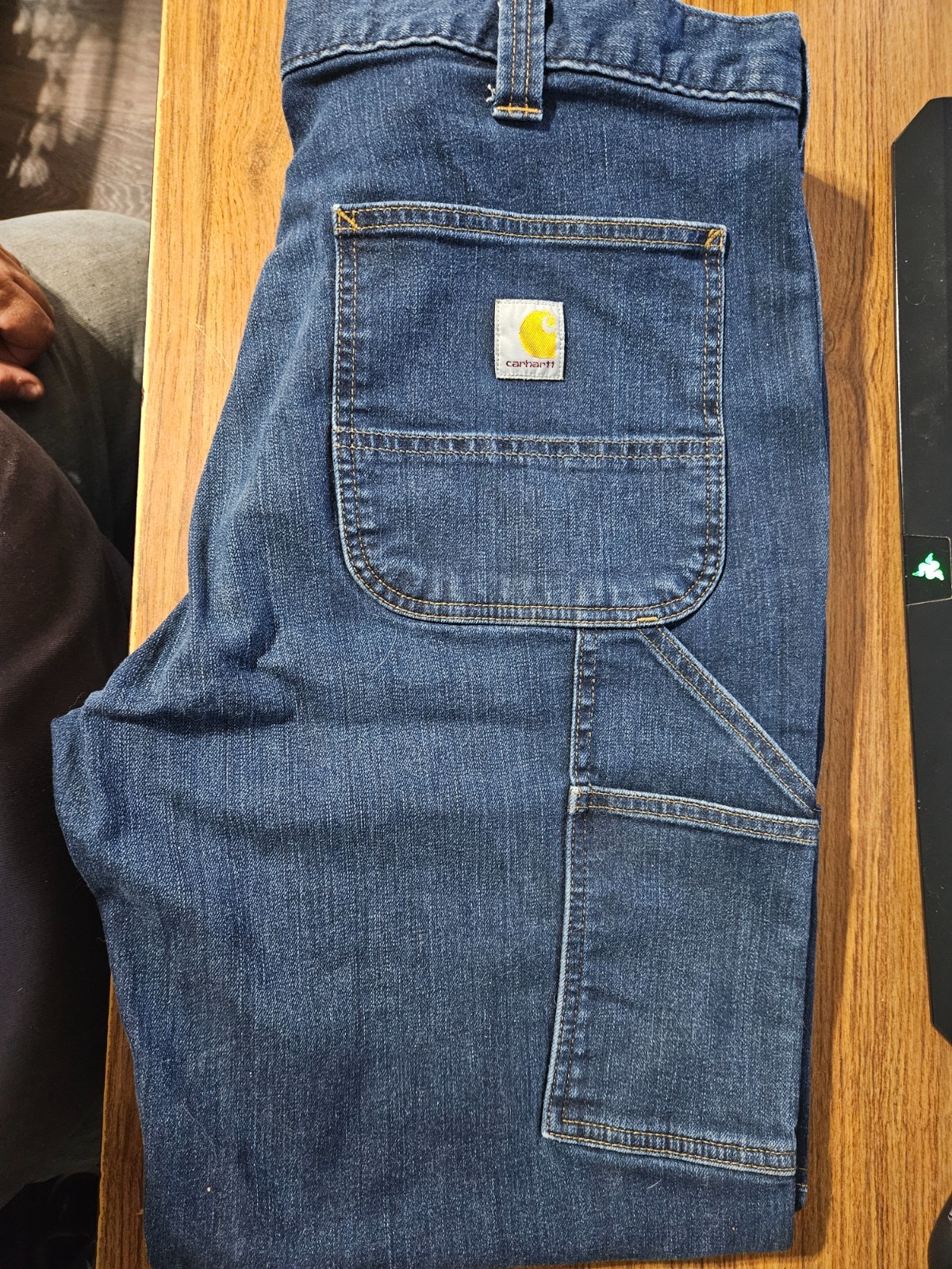 Carhartt Jeans Men’s 38×30 Rugged Flex Relaxed Fit Carpenter Work Denim BD2808-M