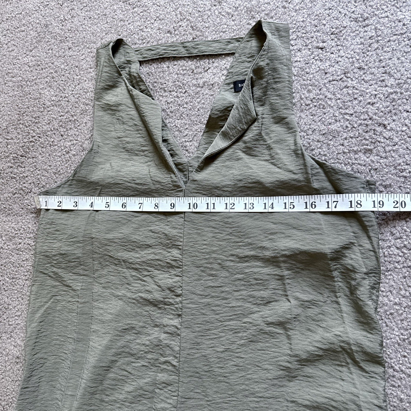 Banana Republic Sleeveless Dress Size Medium Olive Green Pockets