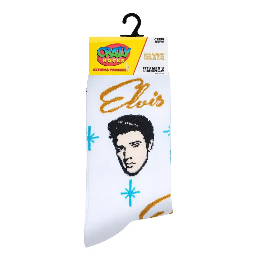 Elvis Presley Print Novelty Socks Crazy Socks Men’s Fun Socks Large