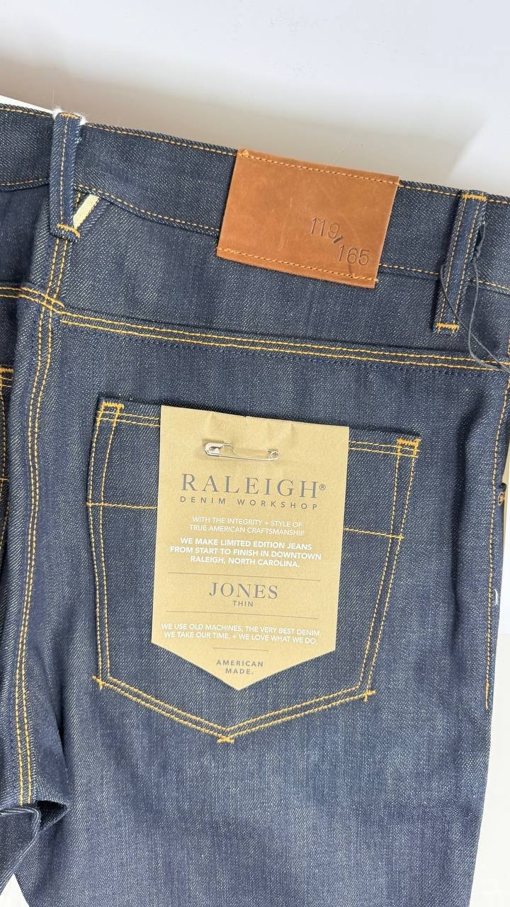 Raleigh Denim Workshop Jones Selvedge Jeans Raw Denim USA Made NWT