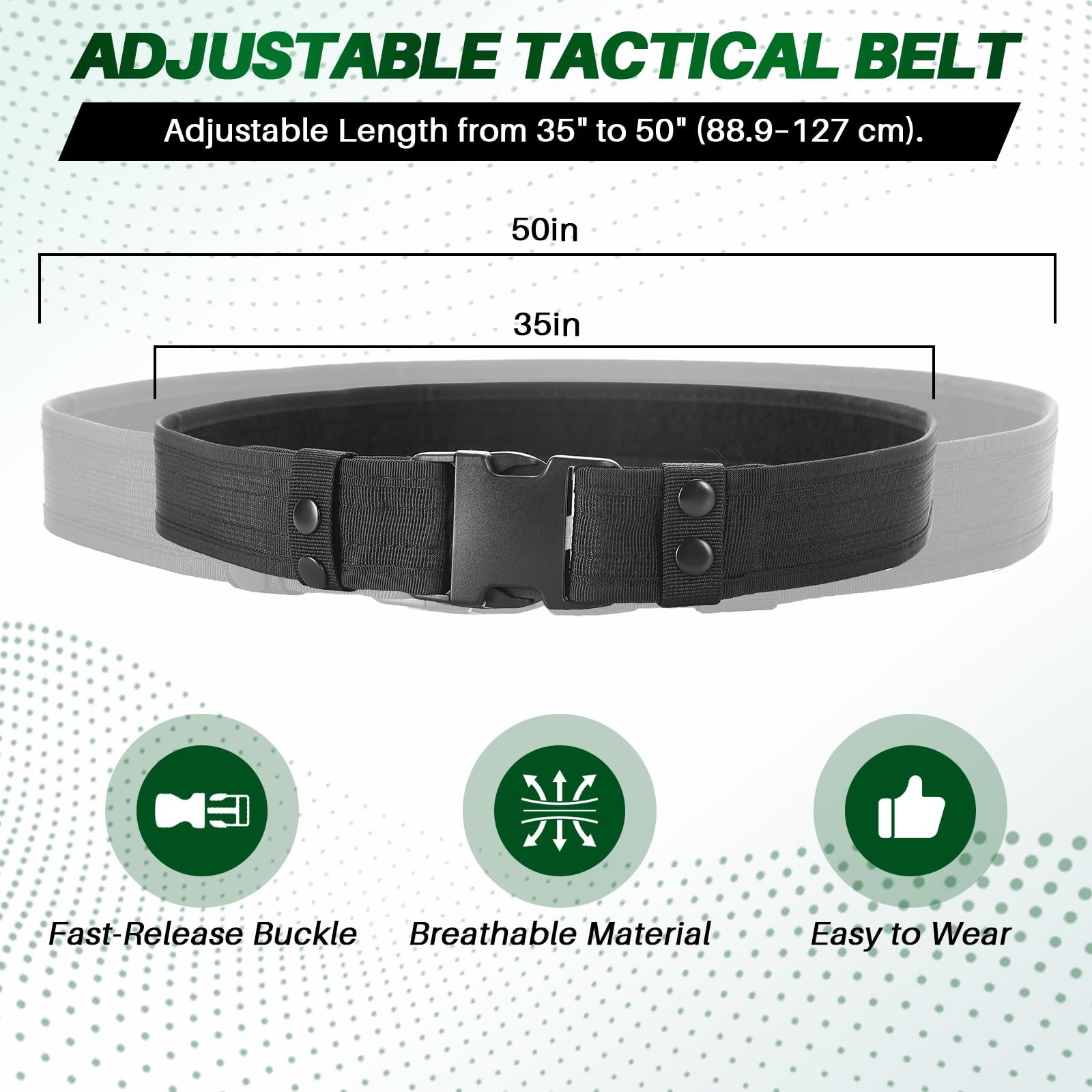 MAOPINER 10 in 1 Police Utility Belt, Tactical Security Guard 10 1, Black