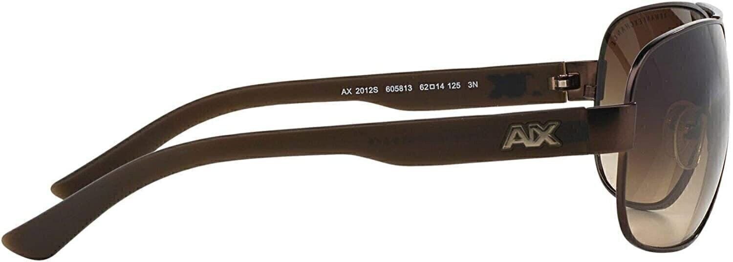 A|X Armani Exchange Men’s AX2012S 605813 Rectangular Metal Sunglasses