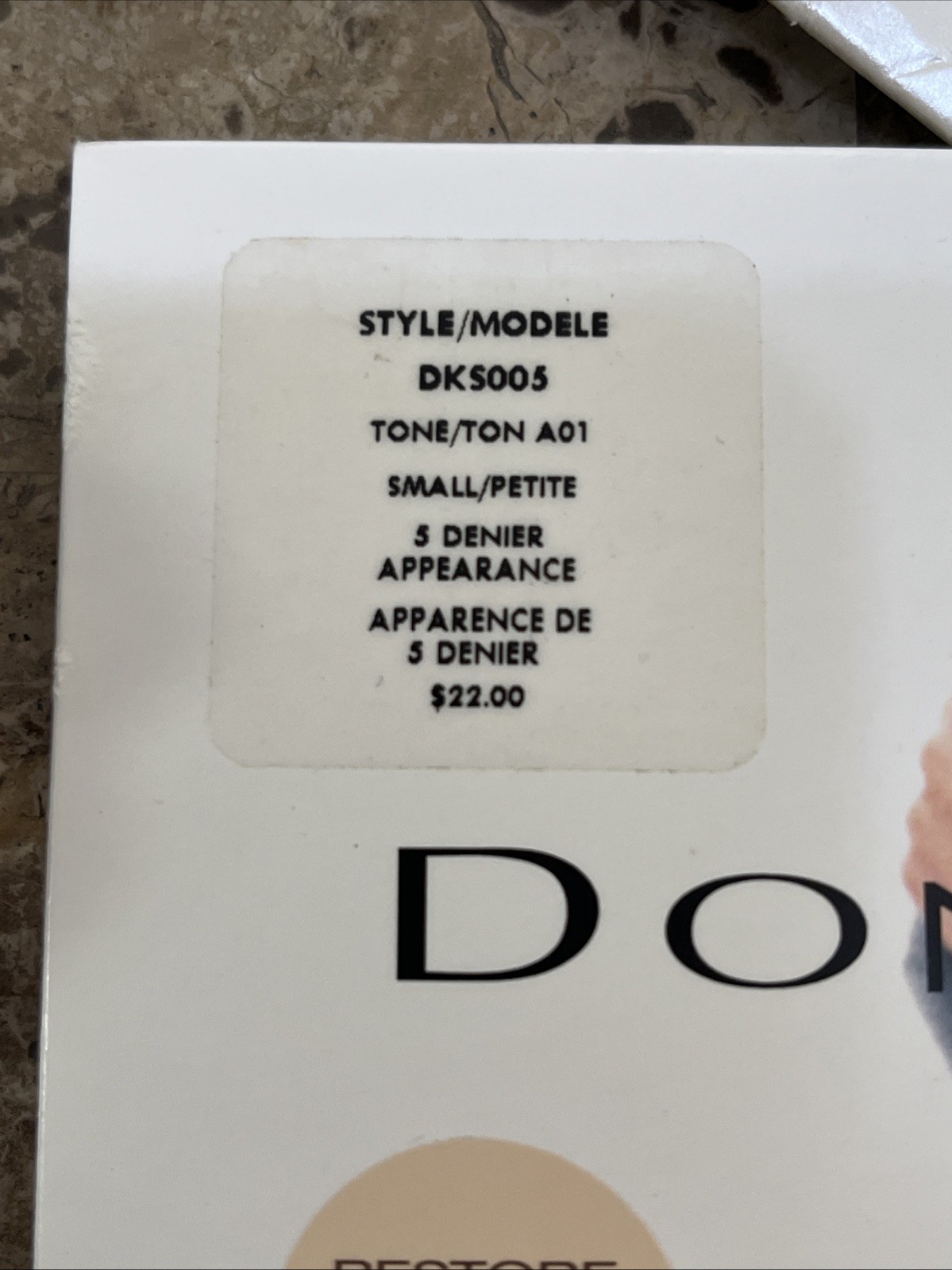 NWT Donna Karan the Nudes Pantyhose Size Small Petite White Color