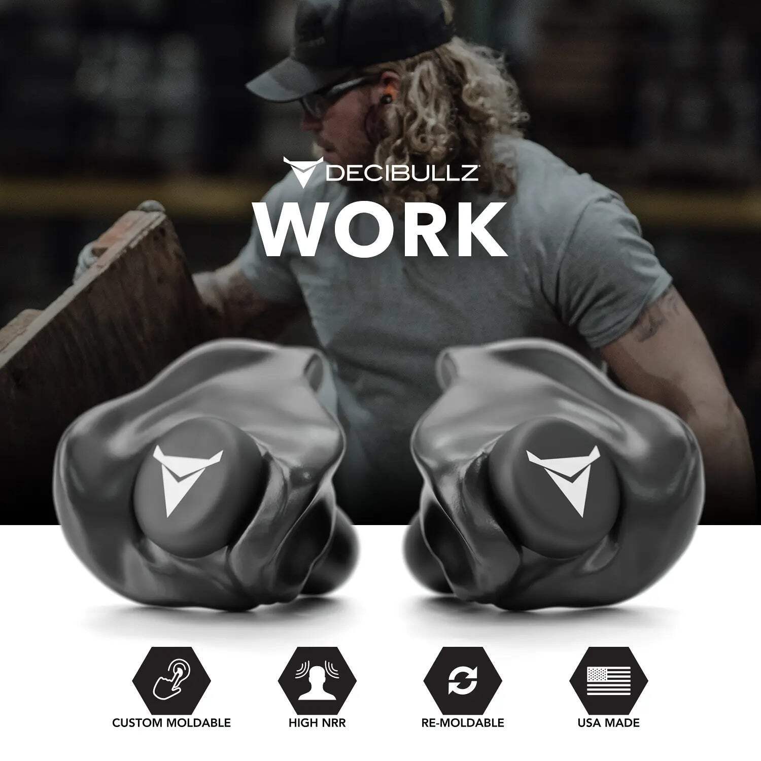 Custom Molded Earplugs 31dB NRR Pro-Pack with Case and Lanyard