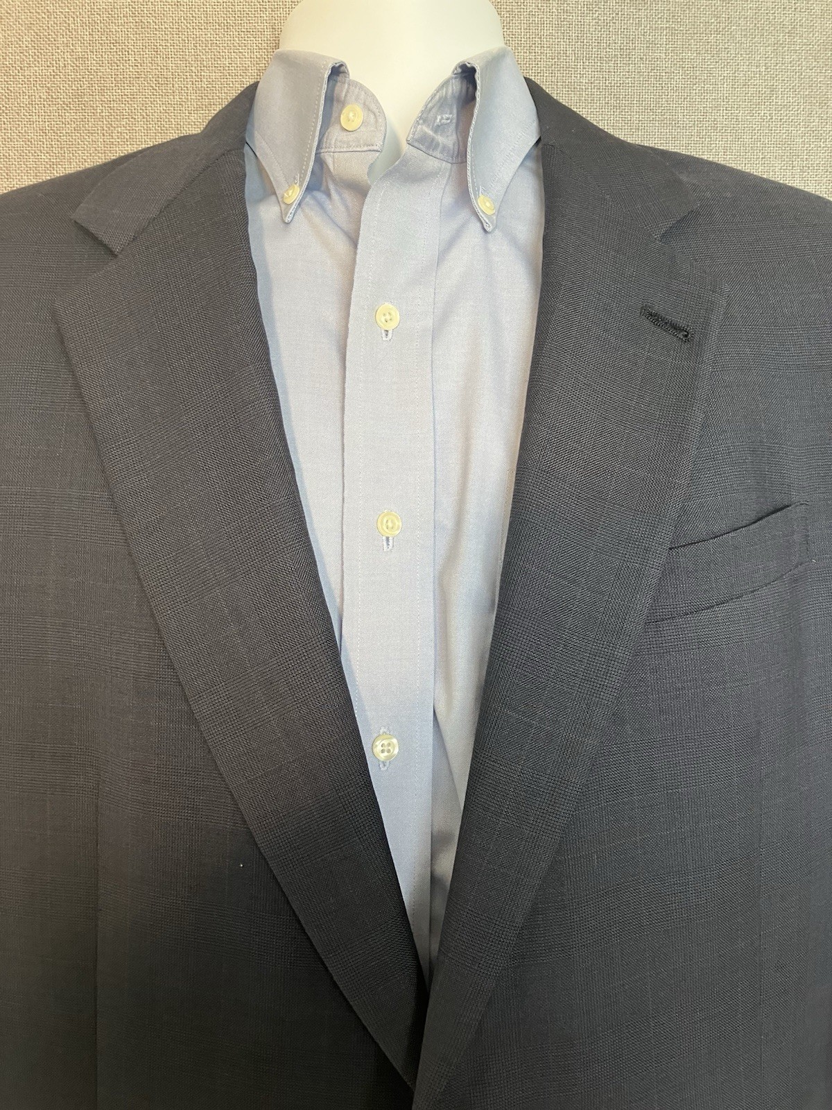 Hart Schaffner Marx Gold Trumpeter Wool Suit 41 Long / 34×30 USA Made Pleated
