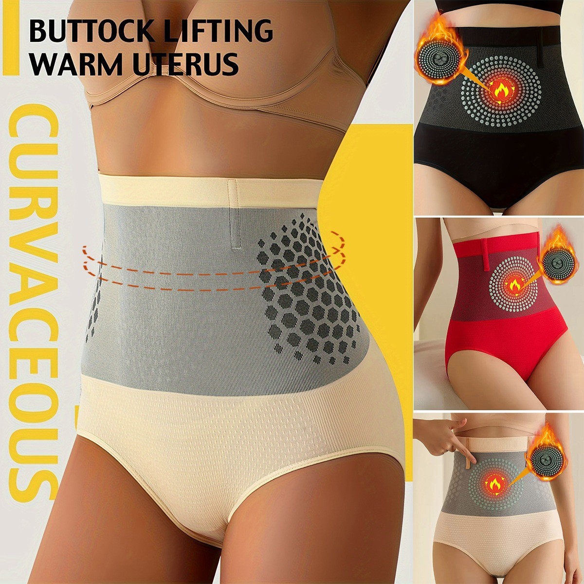 Fat Burning Yoga Pants 4 in 1 Micro Particle Sculpting Shorts Shaping Underwear