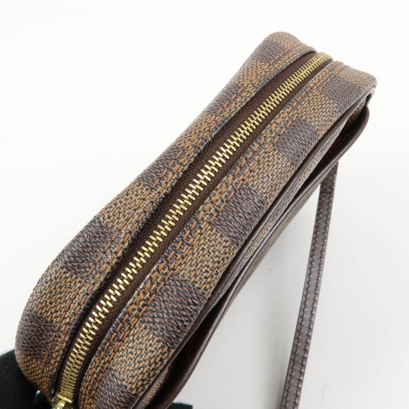 Louis Vuitton Damier Pochette Ipanema Shoulder Bag Ebene N51296 Auth Used F/S