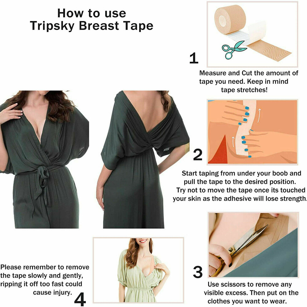 Invisible Breast Lift Tape Roll Push-up Boob Shape Bra Nipple Cover Sticker 5M