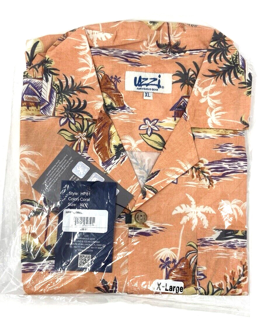 Hawaiian Shirt Men Women Button Down Short Sleeve Casual Collared Prints