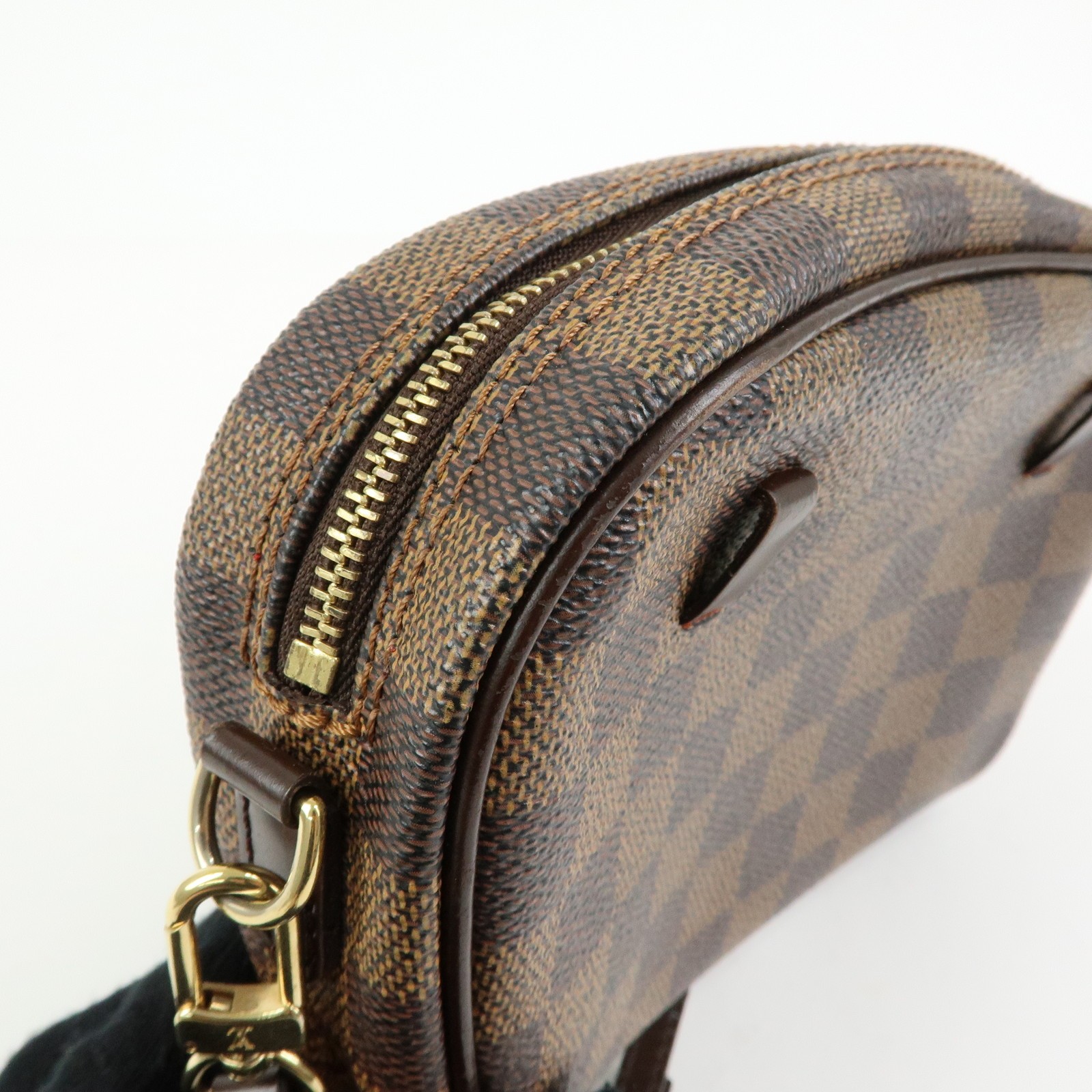 Louis Vuitton Damier Pochette Ipanema Shoulder Bag Ebene N51296 Auth Used F/S