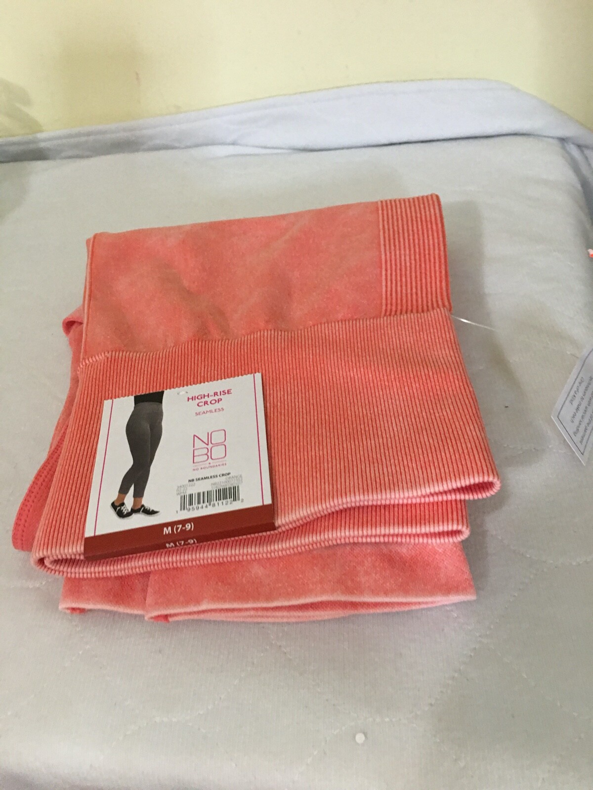 New No Boundaries High Rise Seamless Crop Leggings Women Junior Orange Many size