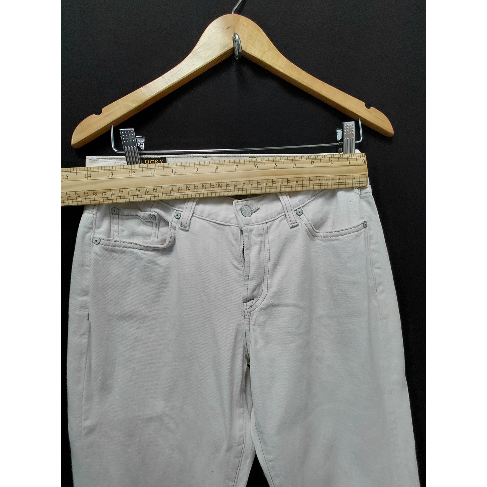 Lucky Brand Classic Rider Jeans Made in USA White Mid (10-12 in) Regular Size 4