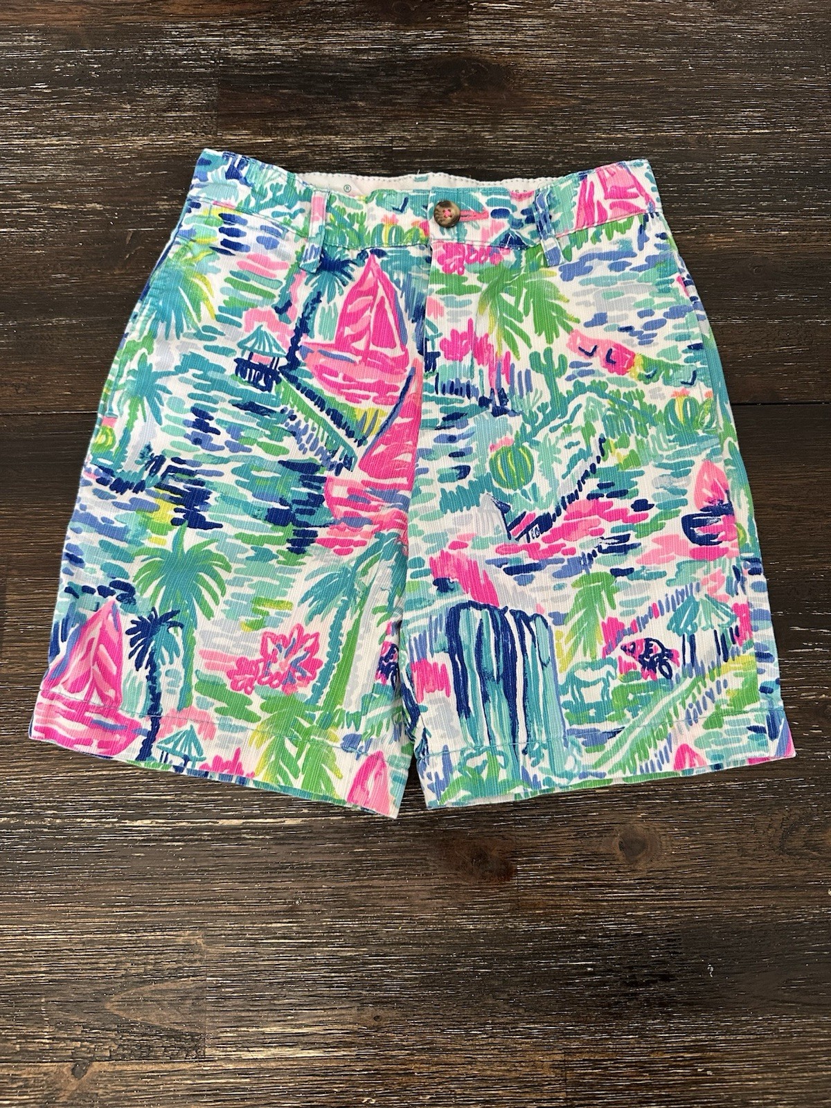 Lilly Pulitzer Boys Sz 6 Salt In The Air Beaumont Shorts SEE DESCRIPTION