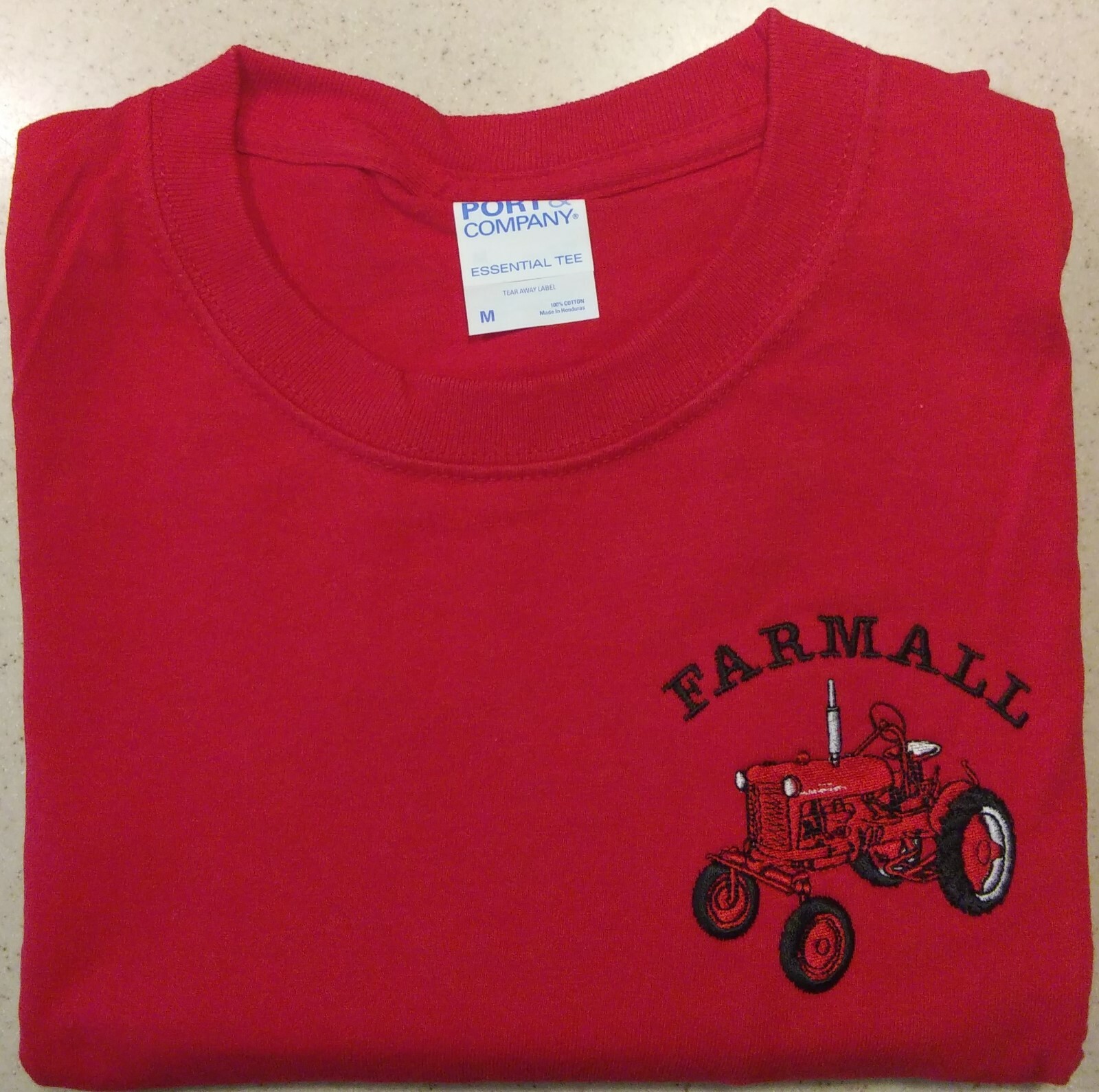 Farmall Cub Embroidered Mens 100% Cotton S/S T-shirt w/”Farmall” (2 colors)