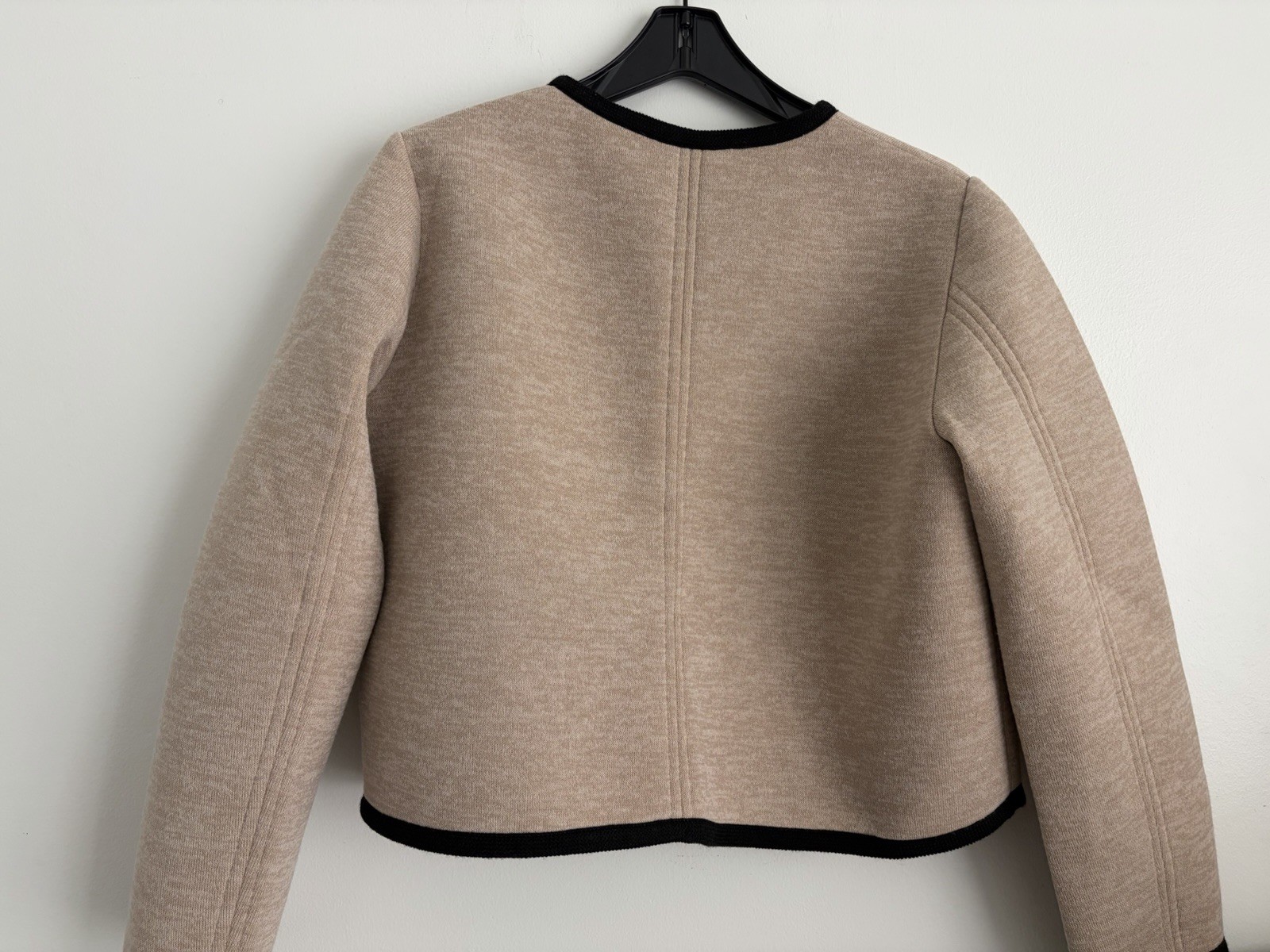 NWT Zara beige jacket W/ Black trim SZ.XL