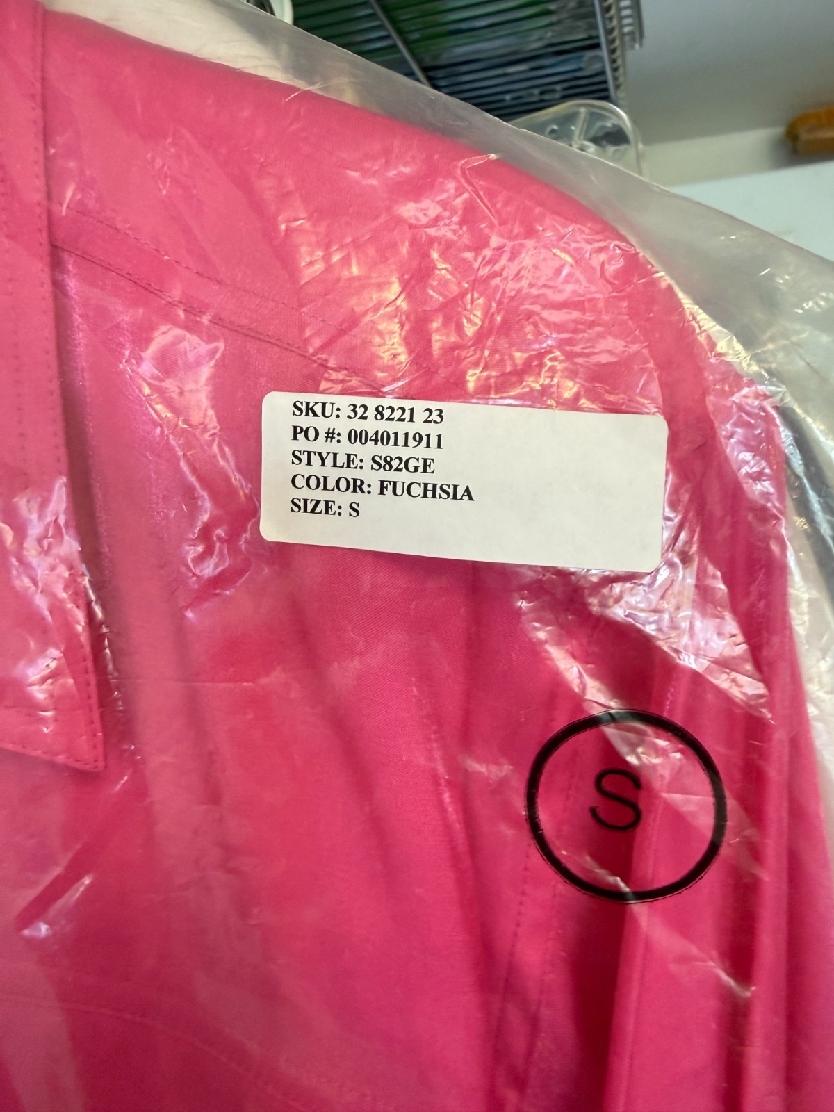 Sofia by Lorraine Wardy Fuchsia Satin Blouse Top NWT Small Jewel Buttons Career