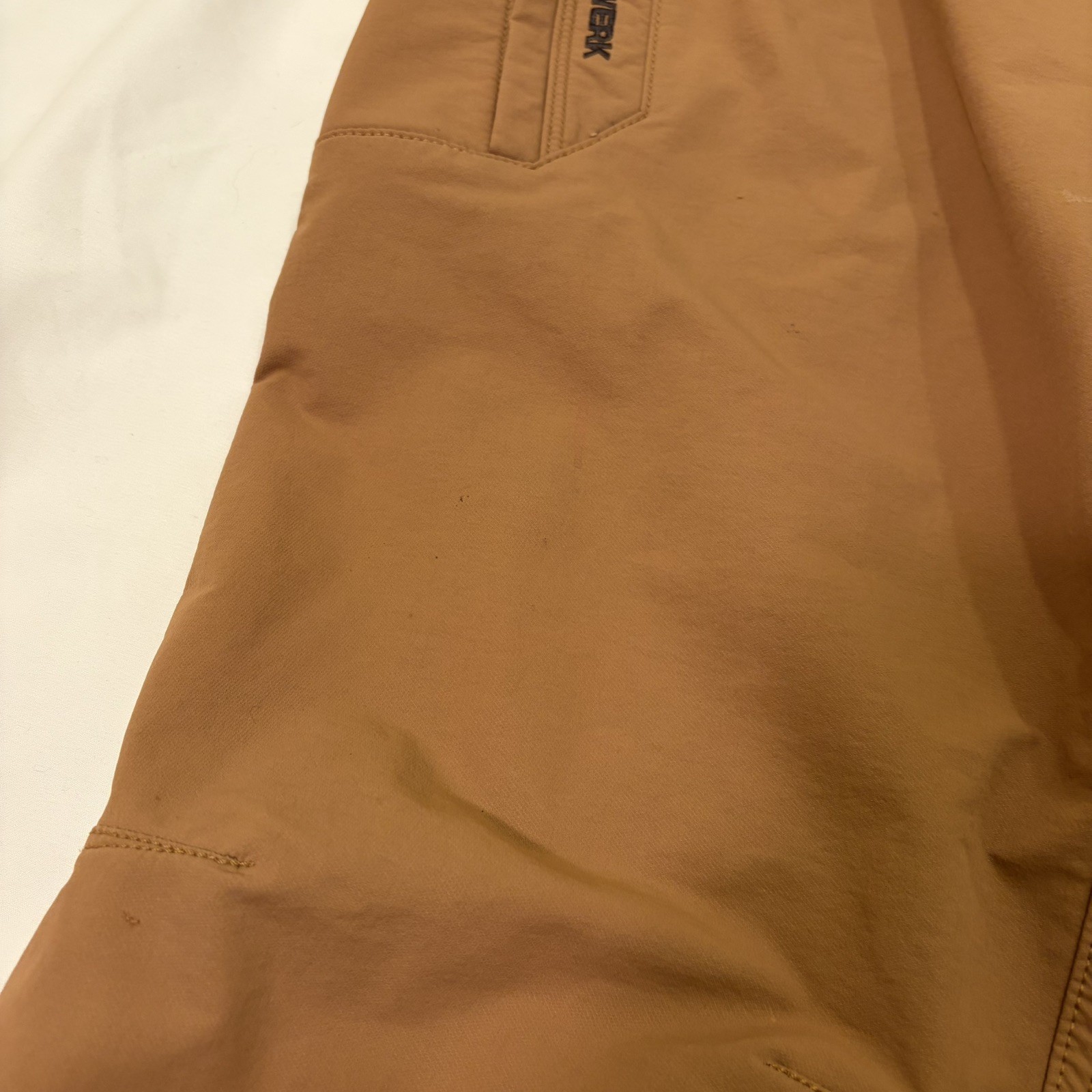 Truewerk T2 Werkpant Mens Size 38×36 Sand Straight Leg Nylon Poly Spandex Good