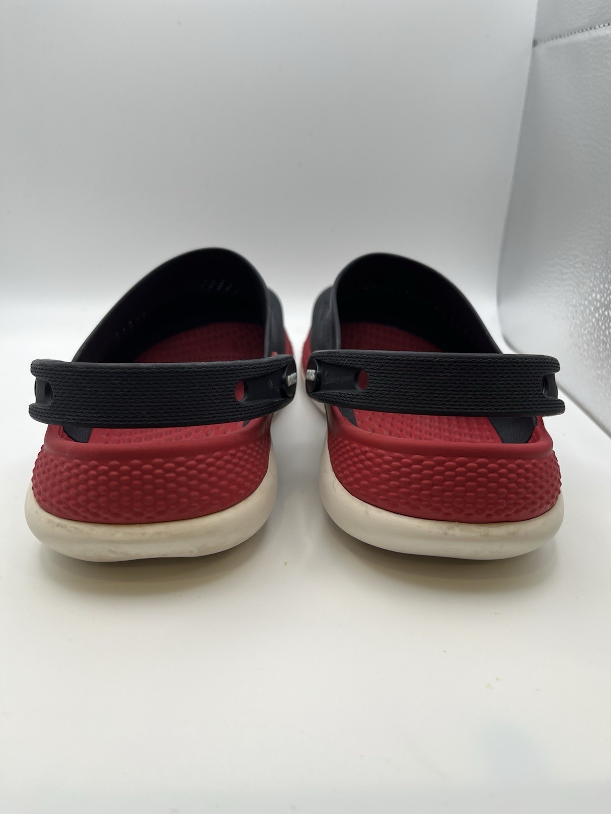 Crocs LiteRide 360 Clog Black Red, Men 4 Women 6, Water Comfort Slip On. EUC