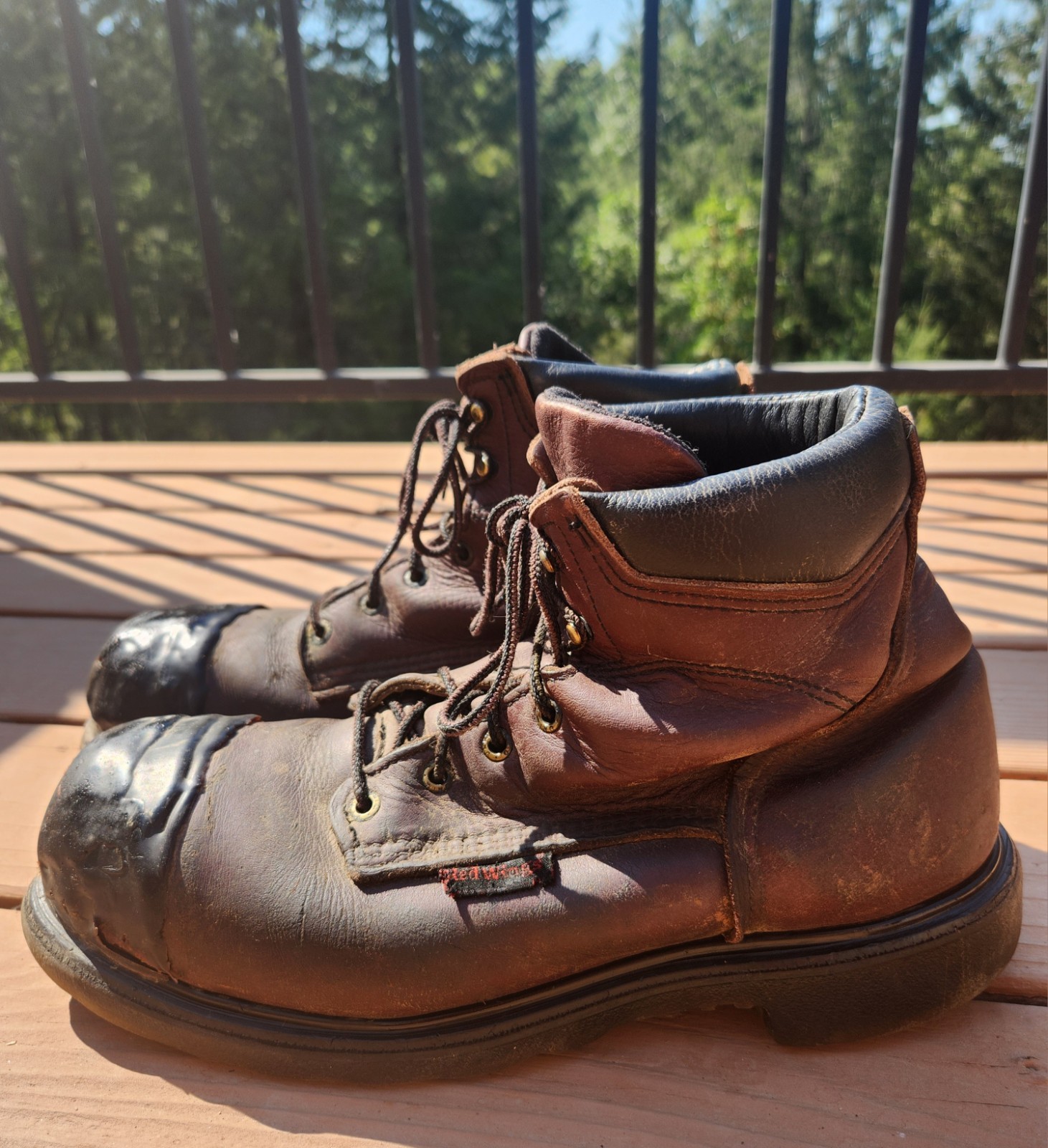 Red Wing Mens Safety Steel Toe Leather Work Boots Size 12D 6″ Supersole 2.0 2406