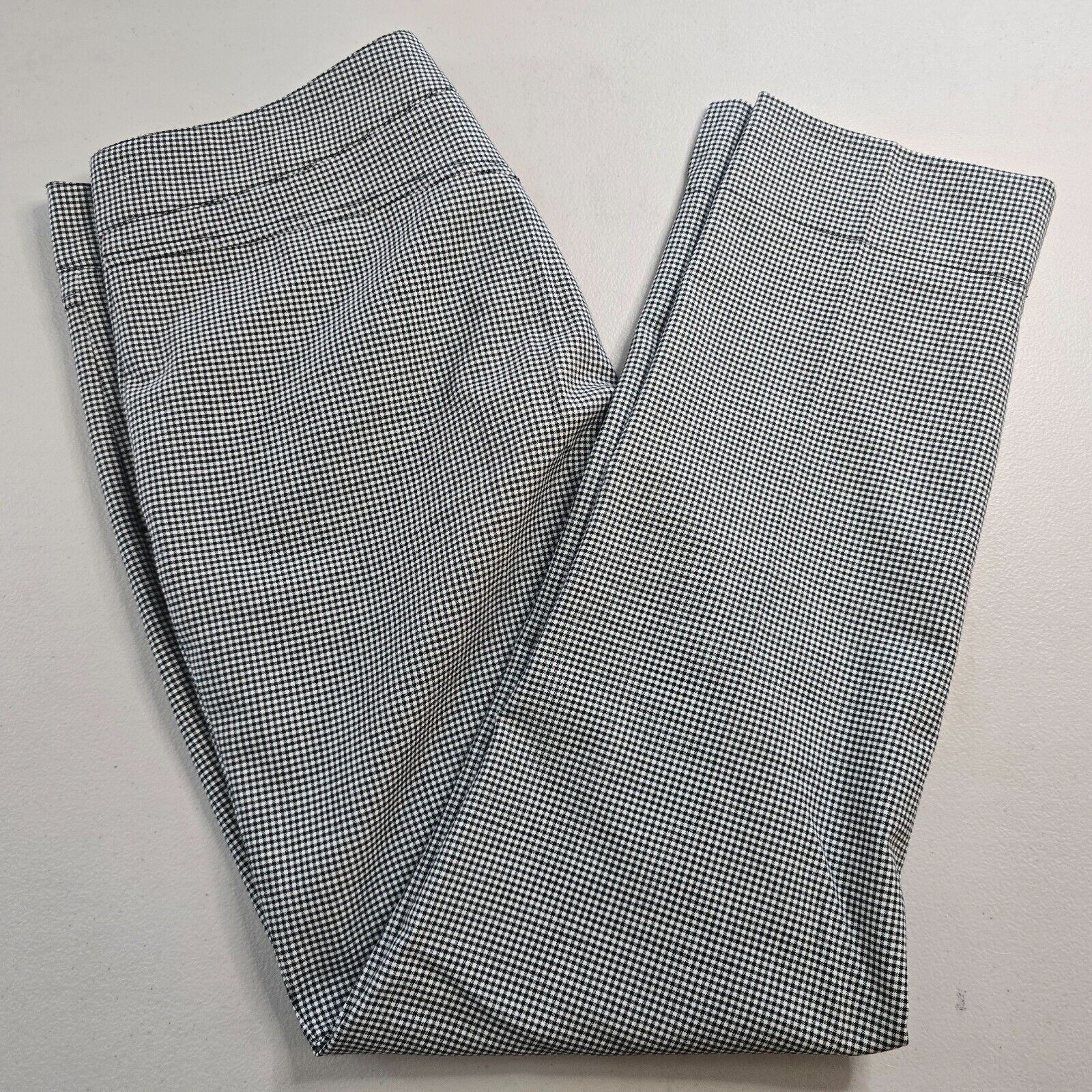 Roccobarocco Ankle Pants Women’s 6 Black White Checkered Dress Slacks