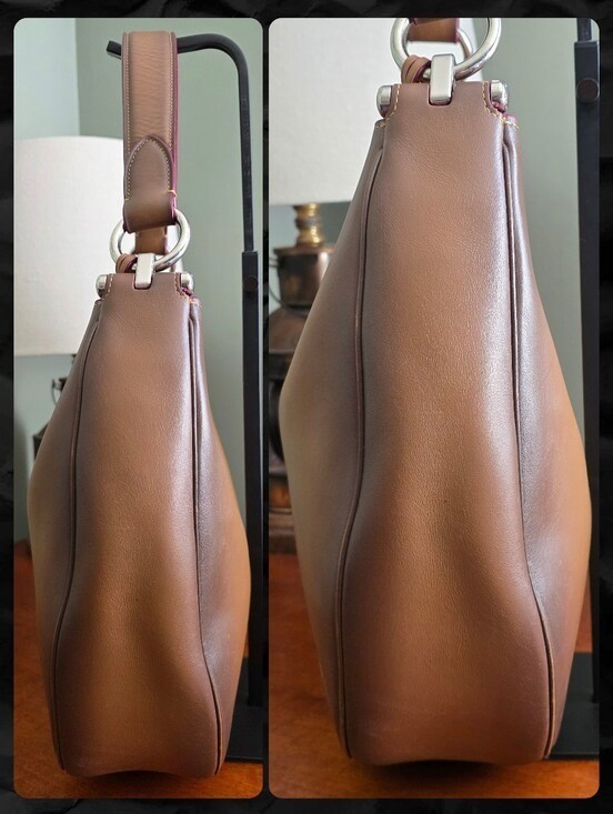 Coach F37905 Nomad Hobo Burnished Tan Glovetanned Leather Shoulder Bag