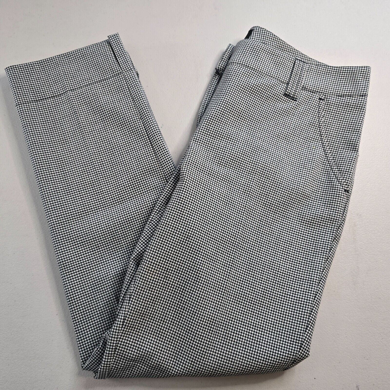 Roccobarocco Ankle Pants Women’s 6 Black White Checkered Dress Slacks