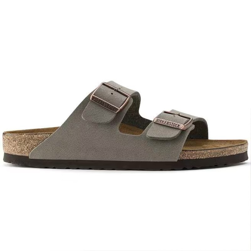 Birkenstock Arizona Birkibuc Leather Stone Soft Footbed Unisex Sandals Size37-45