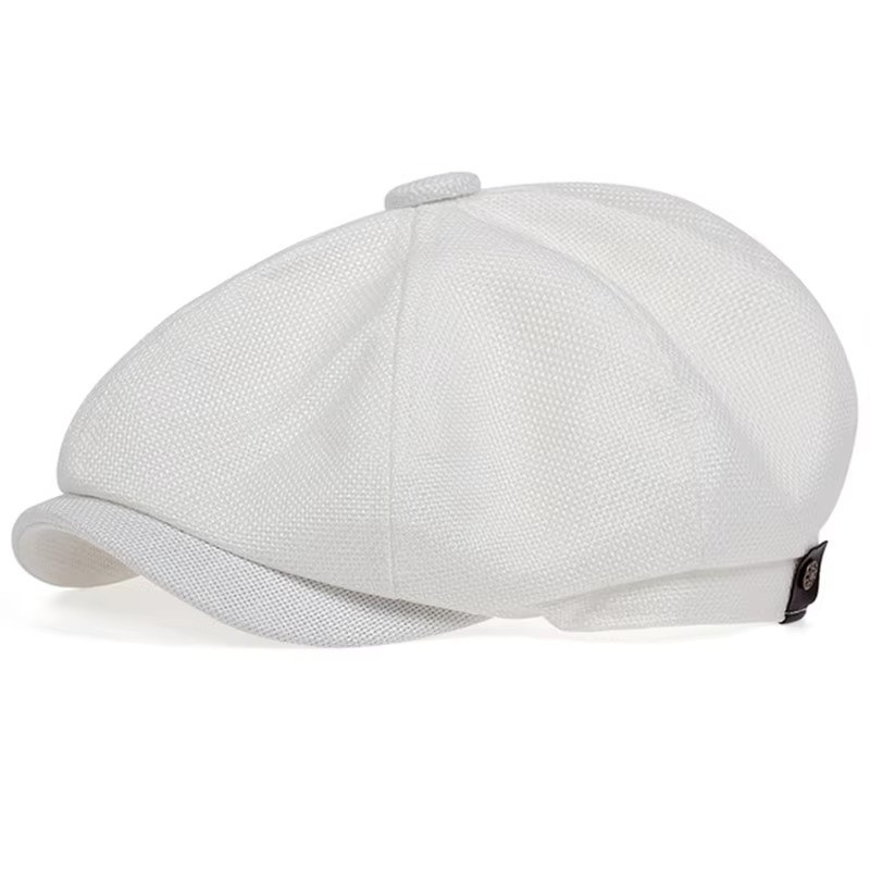 Newsboy Hat Flat Cap Driver Herringbone Tweed Plain Wool Baker Boy Classic Golf