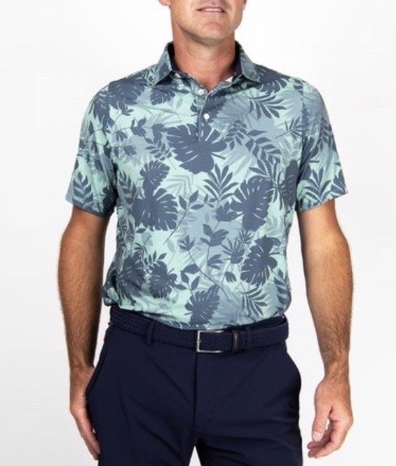 $80 KJUS Men’s Golfer Polo Shirt – Mineral/Steel Blue – Size 52/Large – New Tag