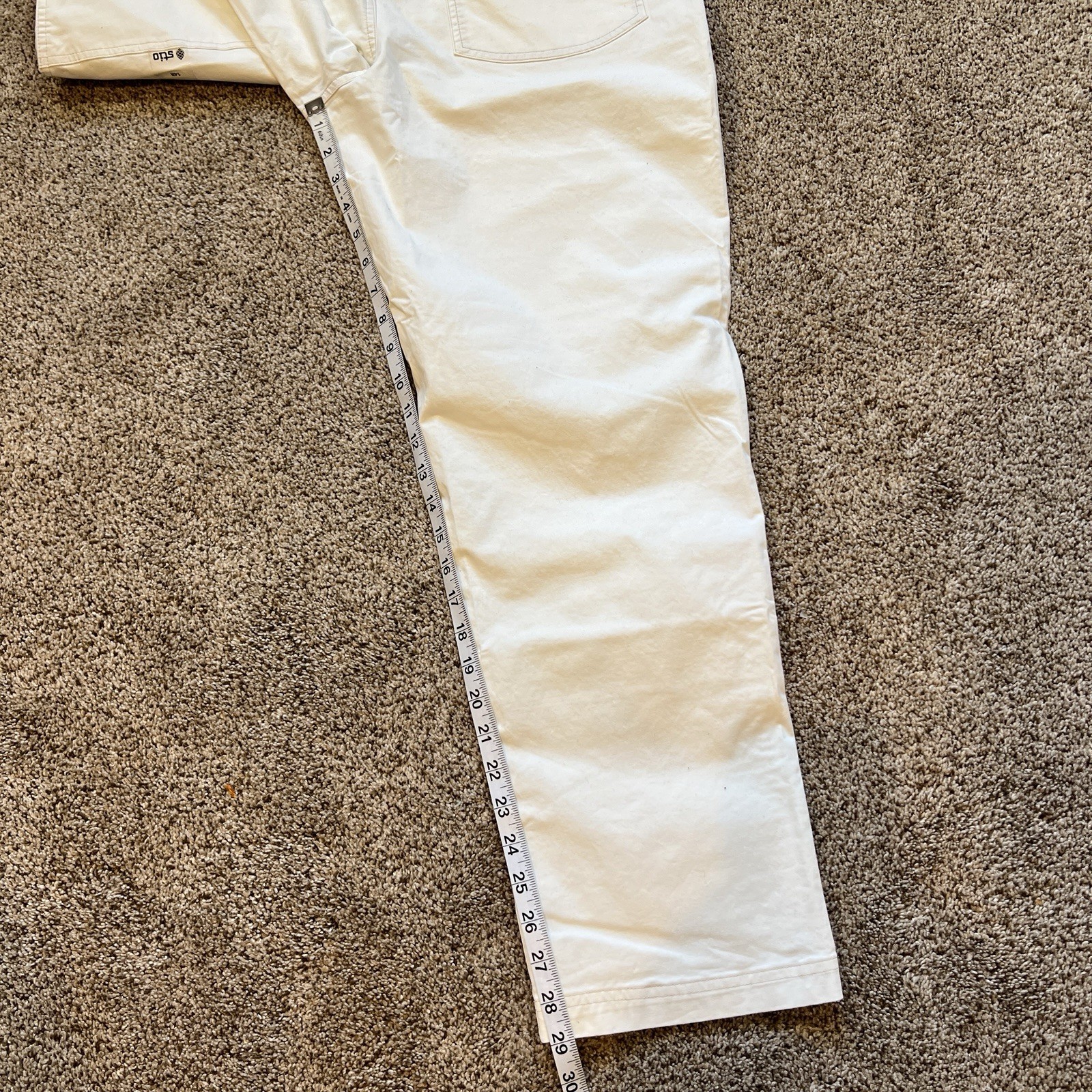 NWT Woman’s 14 Stio Rivet Twill Carpenter Pants Light Ivory Double Knee