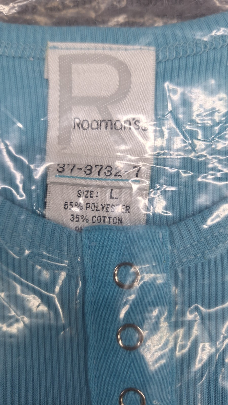Romans Light Blue Woman’s Size L Ribbed Sleeveless Tank Top Sealed NEW
