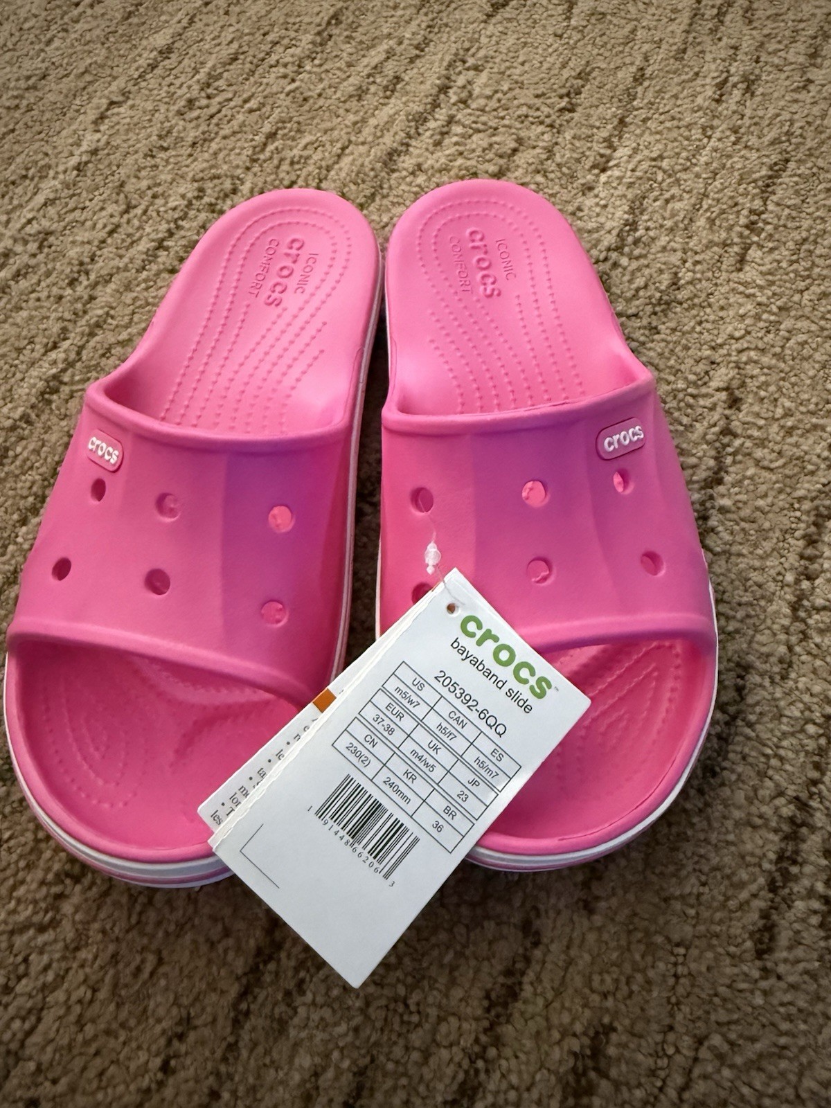 Unisex Crocs Bayaband Slides Sandals Men 5 Women 7