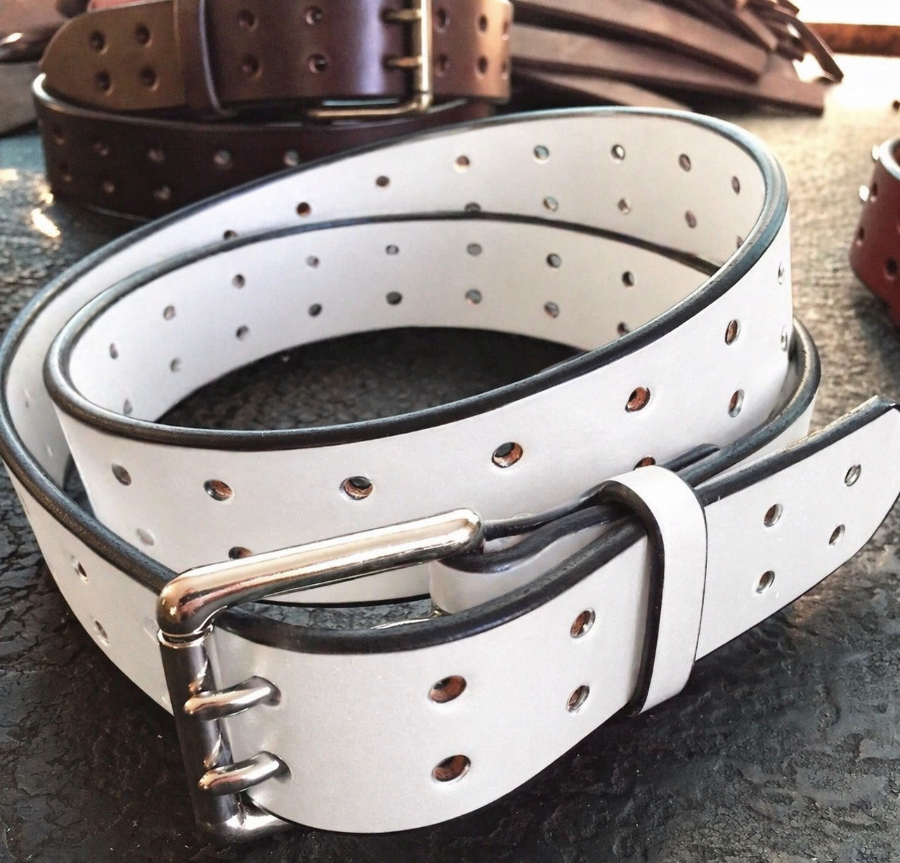 Amish Handmade Leather Gun Holster Dress Work Belt – Genuine Wickett & Craig USA
