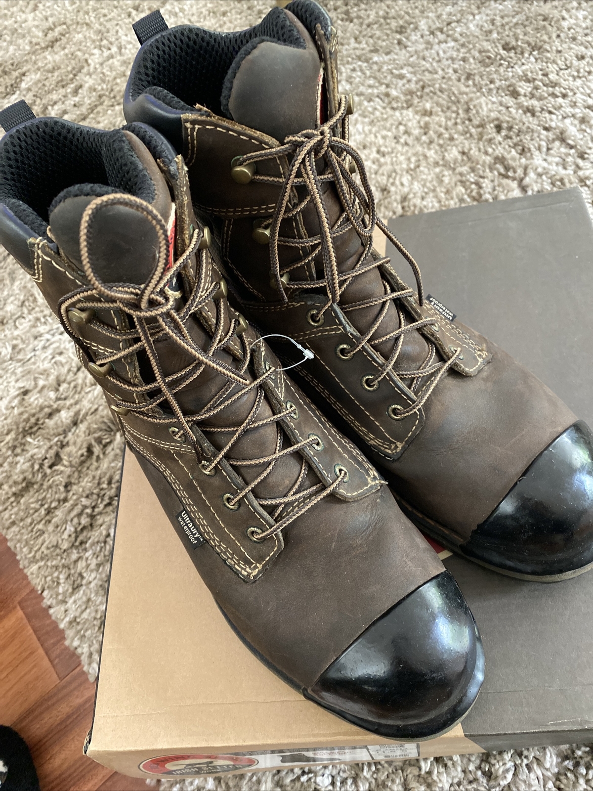 Red Wing Shoes Irish Setter Men’s 8” Lace-Up Soft Tuff Toe Boots Size 11.5M
