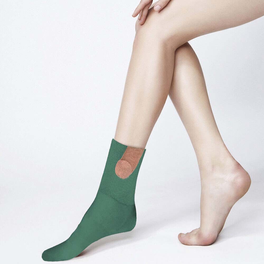 1Pair of Socks For Men Novelty Joke Funny Prank Printing Holiday Gift New