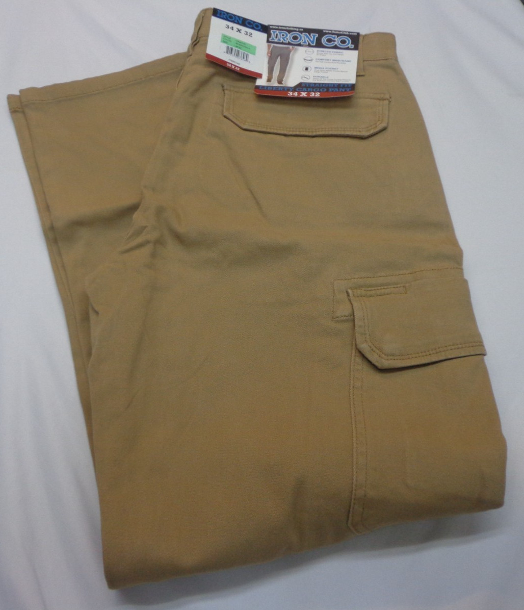 IRON Co. Clothing Liberty Stretch Fabric Cargo Pant 34×32 Boardwalk Khaki