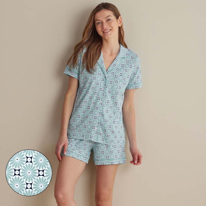 Printed Peruvian Cotton Women’s Shorts Set