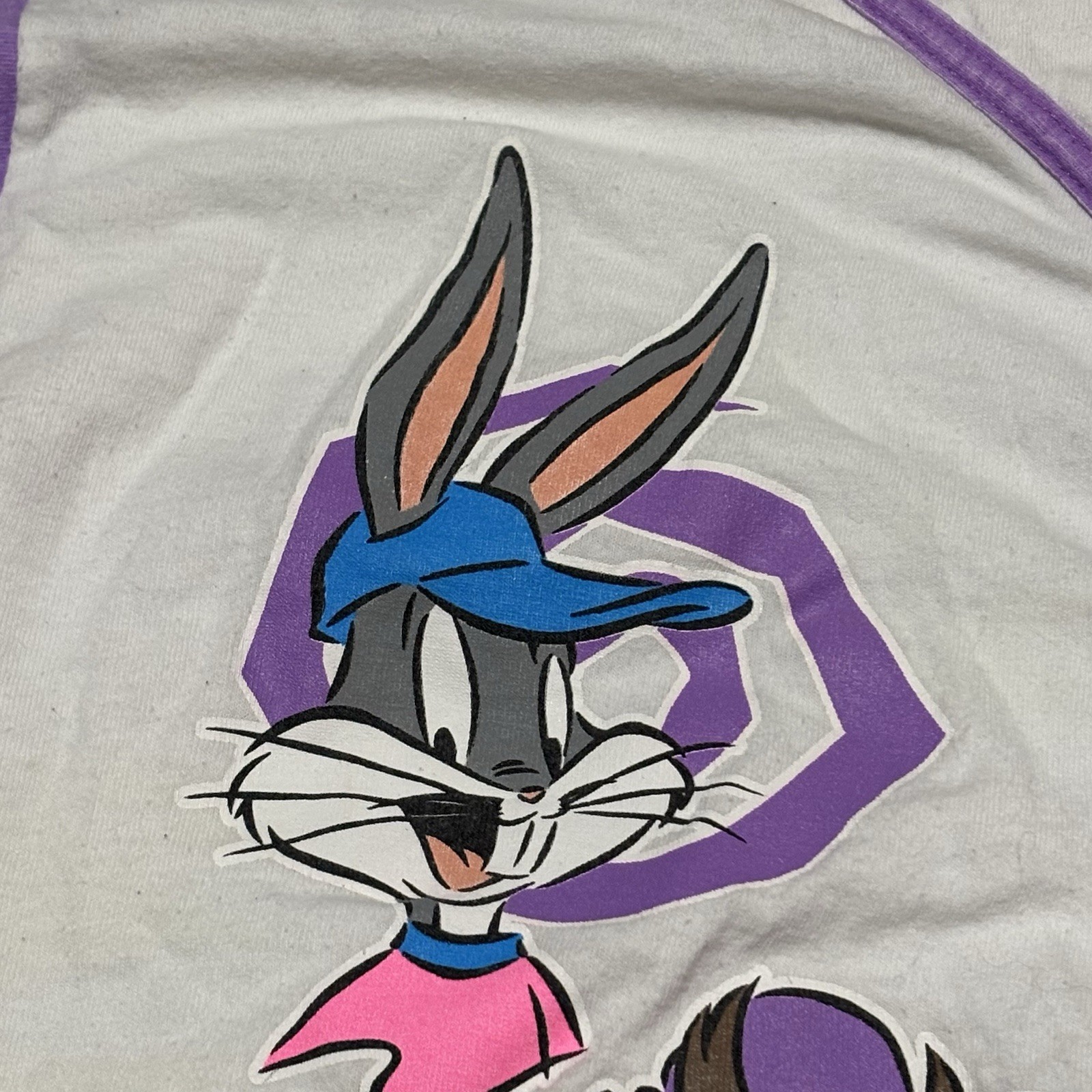 Vintage 1990s Looney Tunes Baseball Jersey Bugs Bunny Taz
