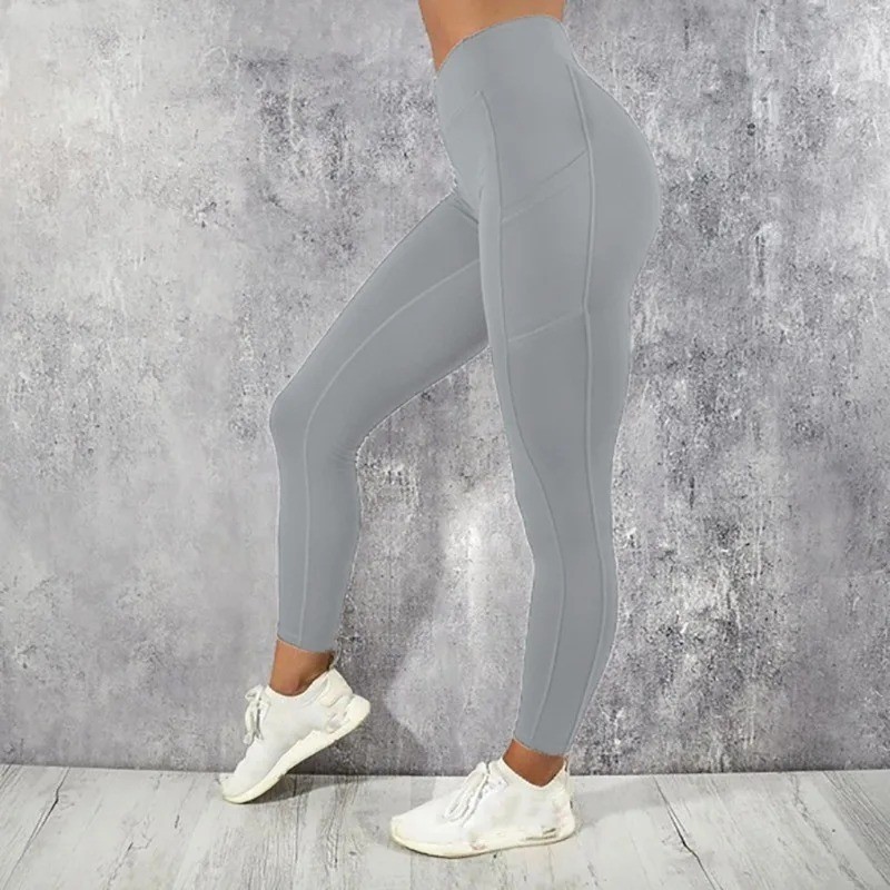 Women High Waisted Yoga Pants Leggings With Pockets Soft Stretch Fitness Pants