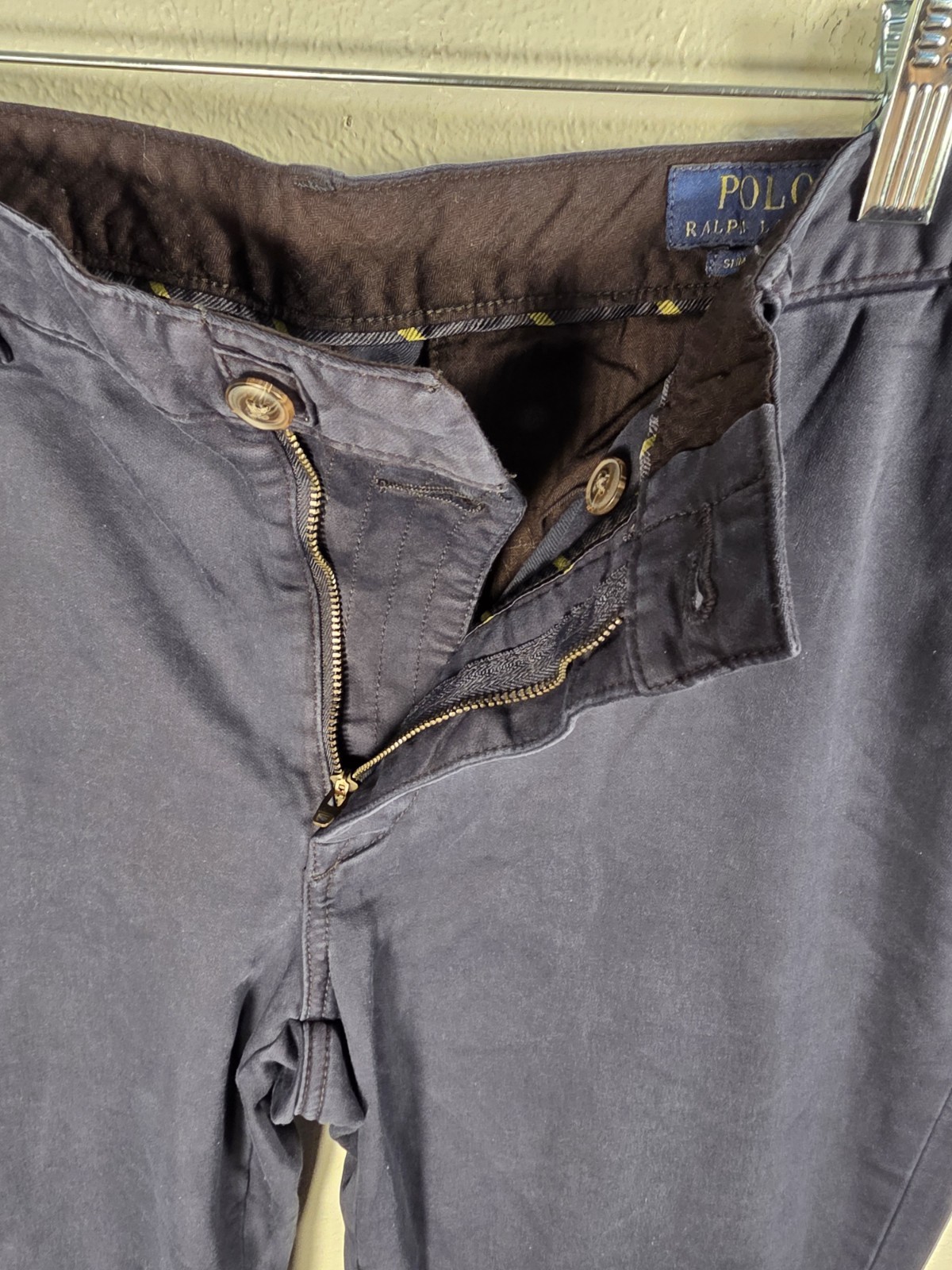 Polo Ralph Lauren Slim Fit Blue Chinos Men’s 37 x 32 Flat Classic Preppy Pants
