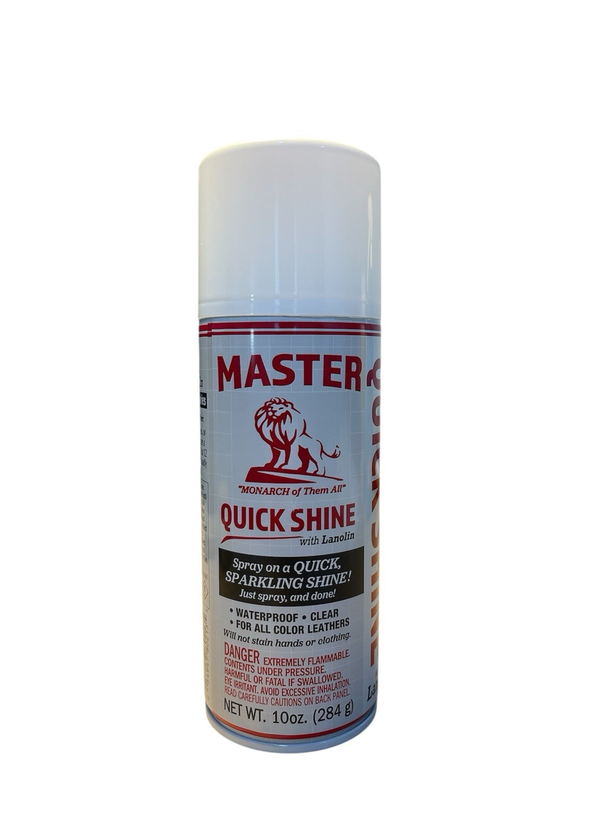 Master Quick Shine 10 oz can w/Lanolin – Shoe Shine -Boot Shine – Leather Belts