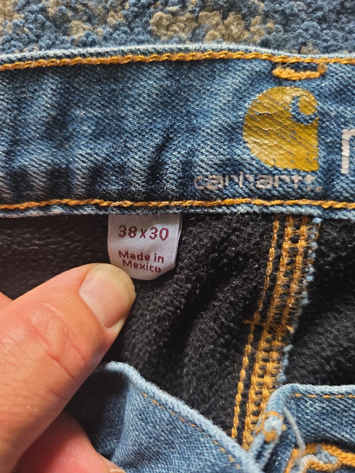 Carhartt Men’s Relaxed Fit 38×30 Denim Work Jeans 101483-968 Mens