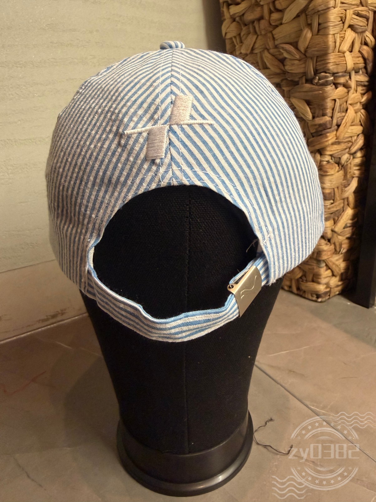Ferrari Men’s Adult Sports Casual Adjustable Blue Striped Baseball Cap Hat