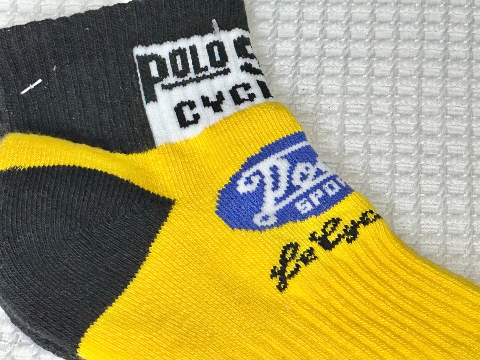 POLO SPORT COTTON BLEND CYCLING TEAM QUARTER CREW SOCKS RALPH LAUREN MENS 10-13