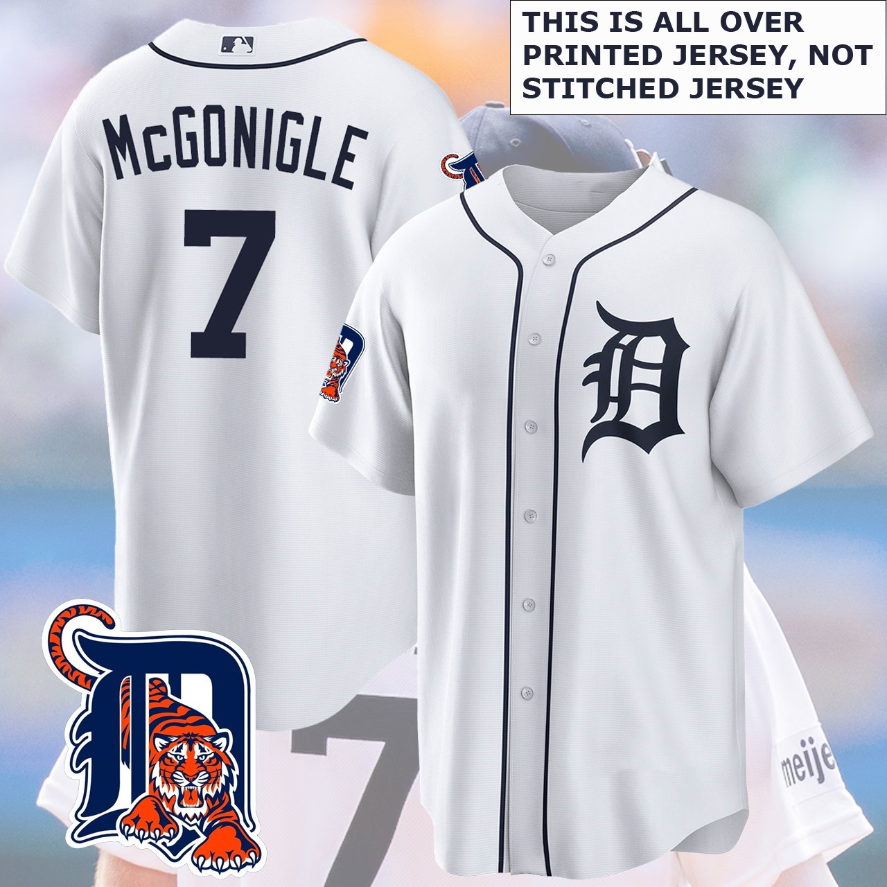 🔥NEW – Kevin #7 McGonigle Detroit Baseball Name & Number Player Print Gift Fan